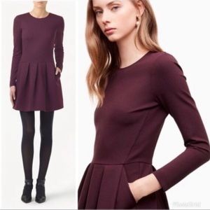 Wilfred Aritzia Casual A-Line Dress Maroon